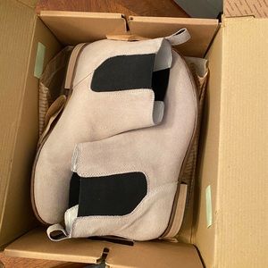Grey Suede Chelsea Boots